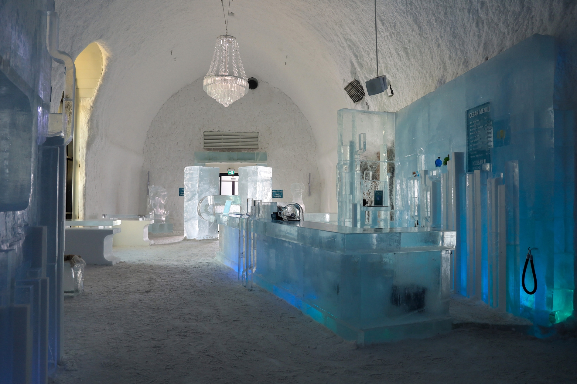 Ice hotel bar