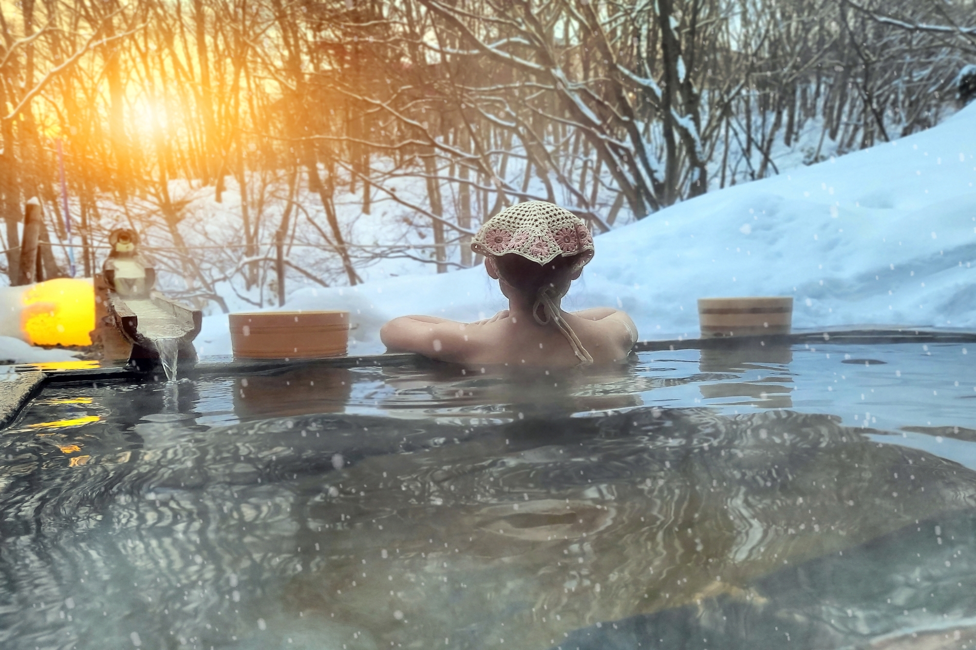 Woman in onsen