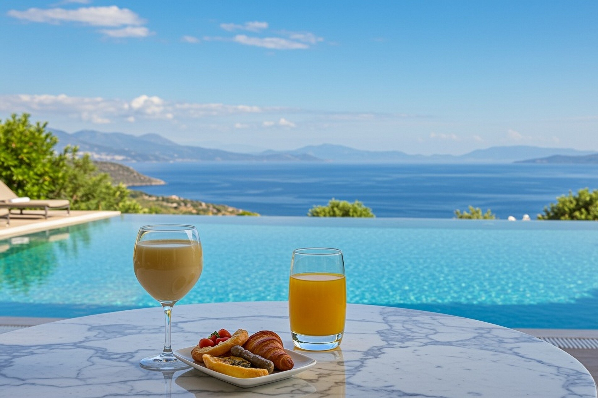 view from infinite pool