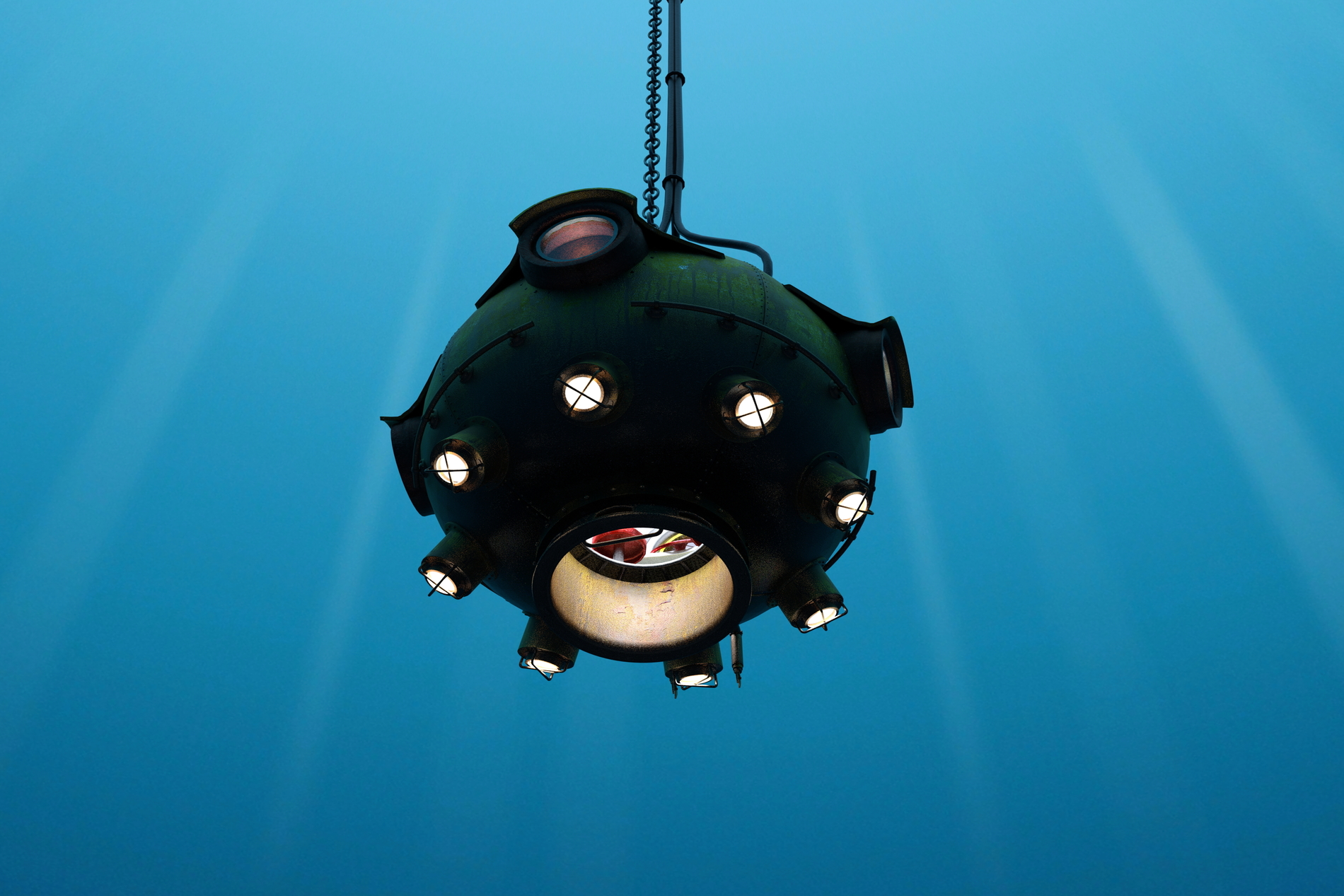 Capsule in deep sea