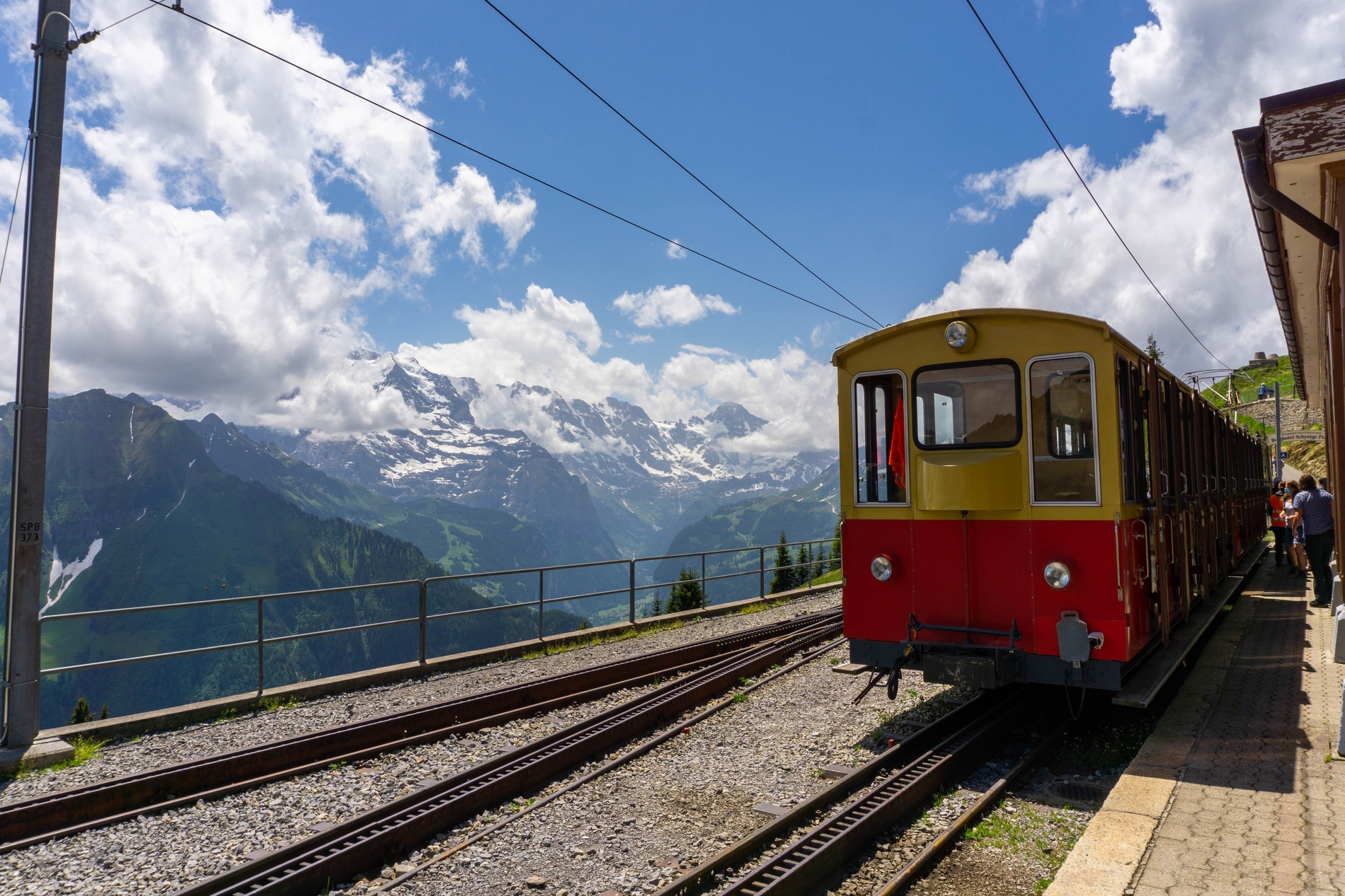 Train in the mountains